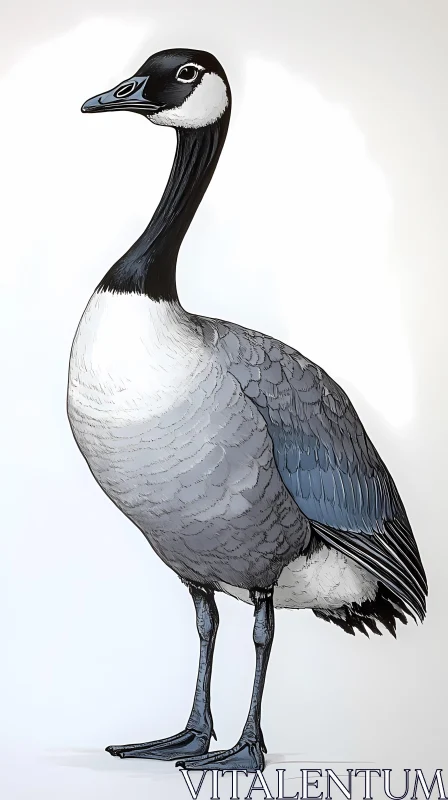 AI ART Detailed Canada Goose Artwork