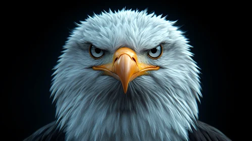 Intense Stare of a Bald Eagle