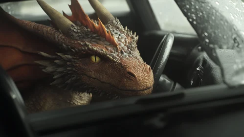 Dragon in Car