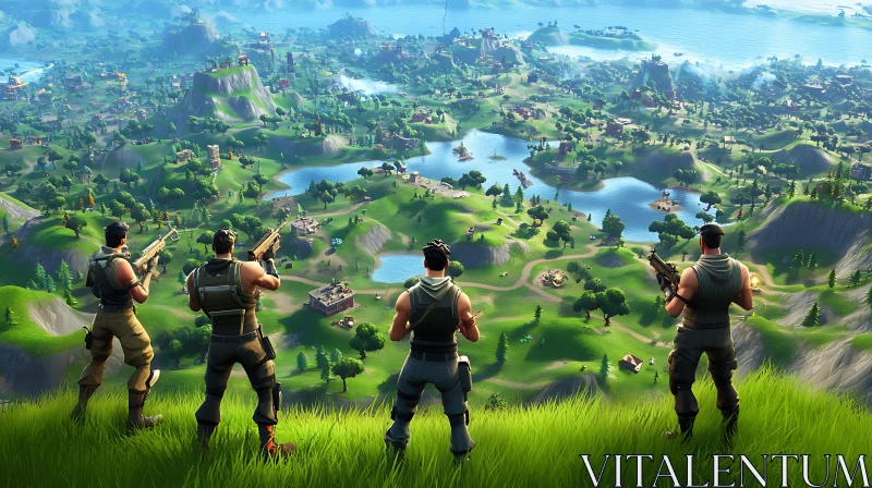 Gaming Landscape: Fortnite Battle Royale AI Image