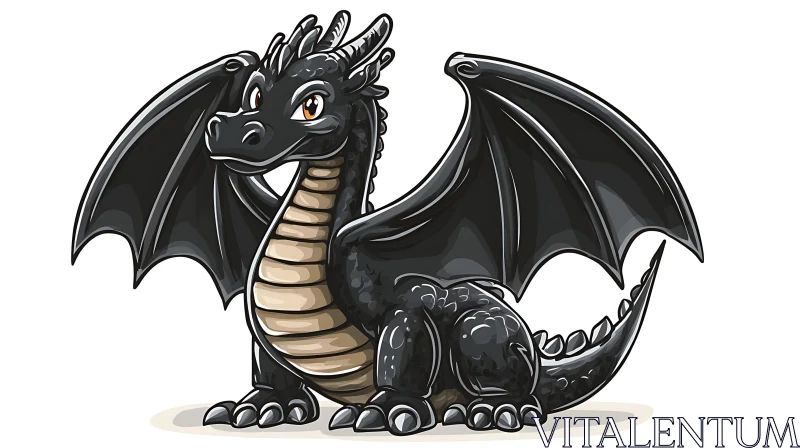 AI ART Playful Dragon Cartoon Image