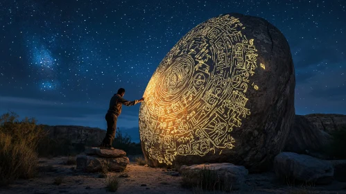 Ancient Glyphs Illuminated by Starlight