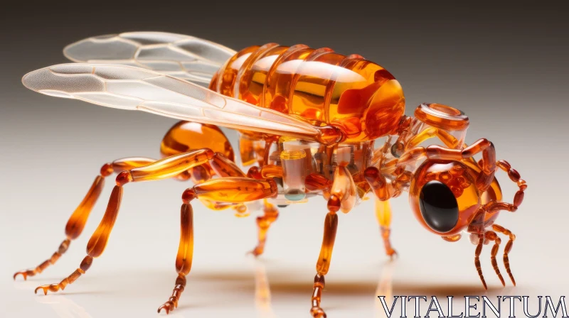 Technological Art: The Glass Bee AI Image