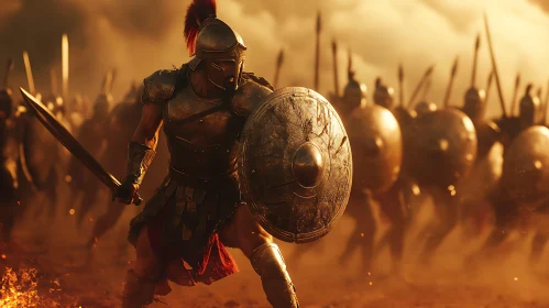 Warrior with Sword and Shield