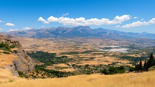 Valley and Mountain Range Landscape