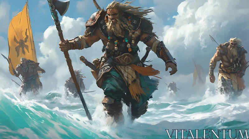 AI ART Sea Warriors Illustration