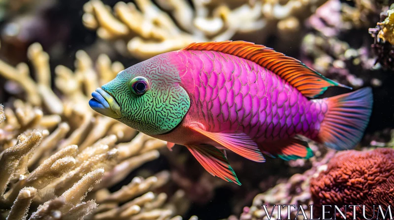 AI ART Colorful Underwater Fish in Coral Habitat