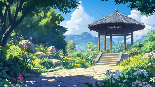 Peaceful Gazebo Landscape