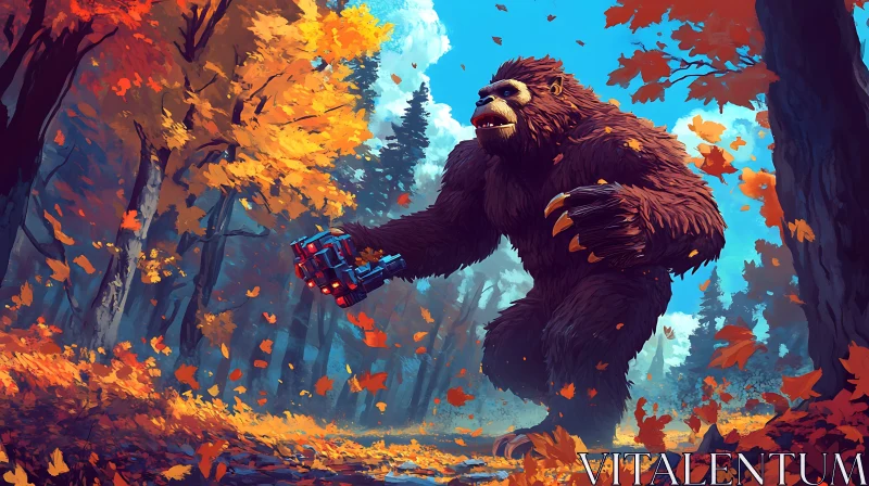 AI ART Forest Creature with Cube