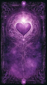 Radiant Heart in Purple Hues