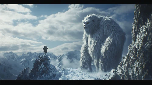 Mountain Encounter with a Yeti