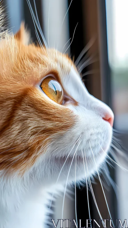 Profile of an Orange Cat AI Image