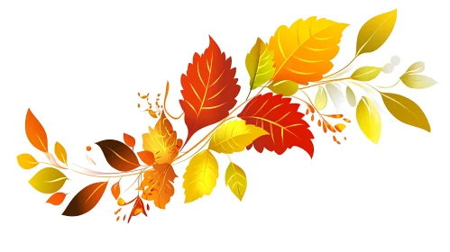 Colorful Autumn Leaves Composition