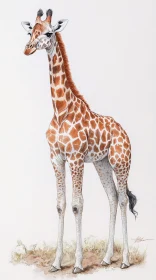 Artistic Giraffe Illustration