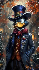 Anthropomorphic Duck in Steampunk