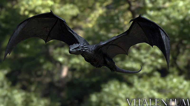 Dragon in Flight AI Image