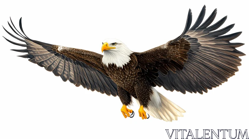 Bald Eagle Soaring with Grace AI Image