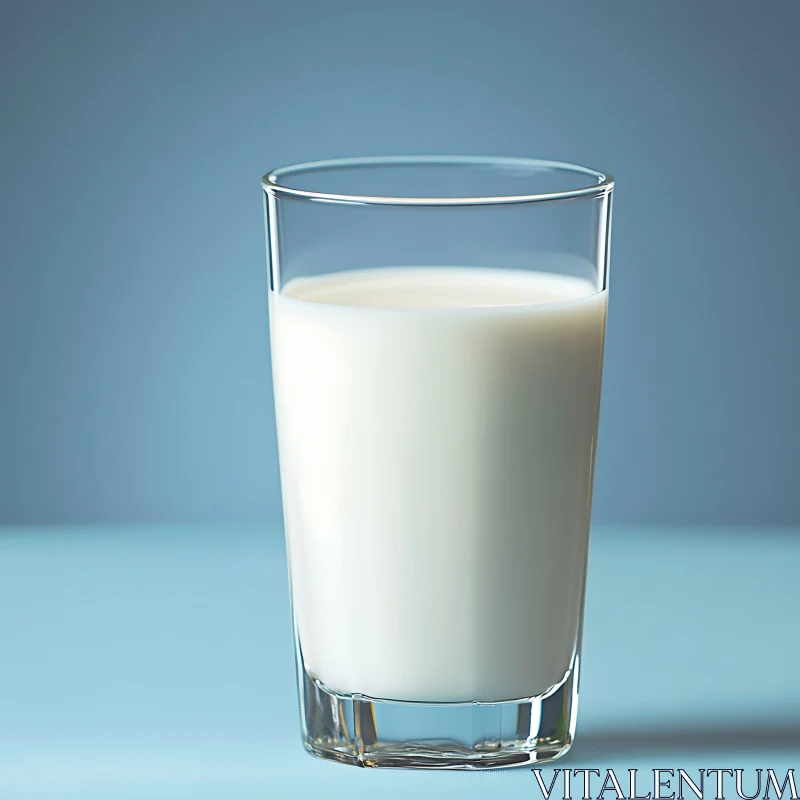 Pure Milk in Glass Serenity AI Image