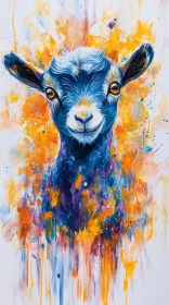 Vivid Artistic Goat Portrait