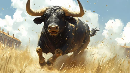 Mighty Bull in Motion