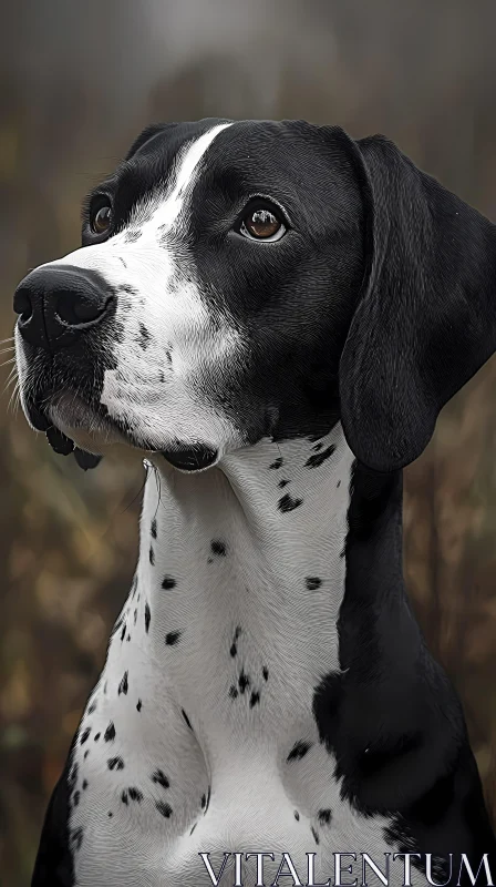 Expressive Dog with Unique Fur Pattern AI Image