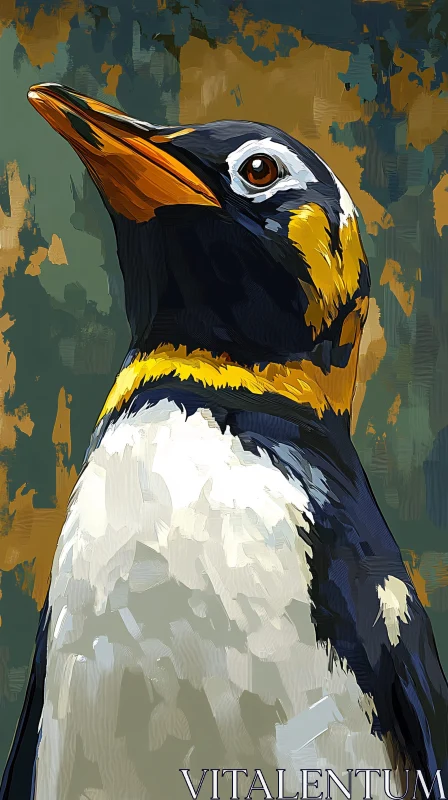 Colorful Penguin Portrait Art AI Image