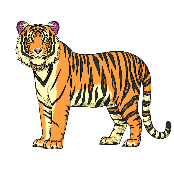 Fierce Tiger Graphic Print