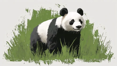 Artistic Panda Illustration