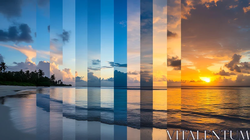 AI ART Beach Time Lapse