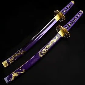 Japanese Sword with Purple Sheath