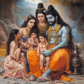 Serene Hindu Deity Portrait