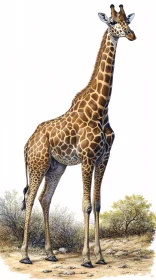 Elegant Giraffe in Natural Habitat