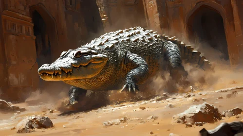 Crocodile in Ruins