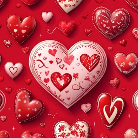 Romantic Hearts: A Seamless Pattern of Love
