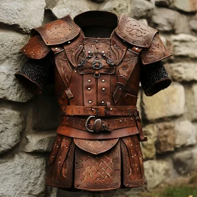 Medieval Leather Armor Close-Up