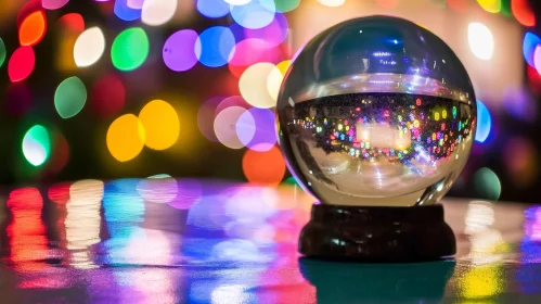 Crystal Ball Reflection: Captivating Colors and Dreamlike Blur