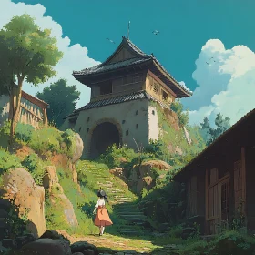 Old Building Anime Landscape
