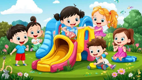 Children's Cartoon Playground Fun