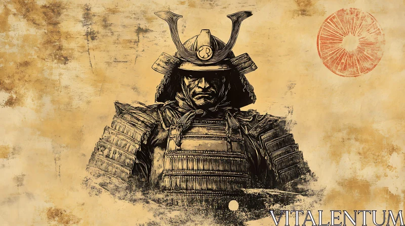 AI ART Ancient Japanese Samurai Art Print