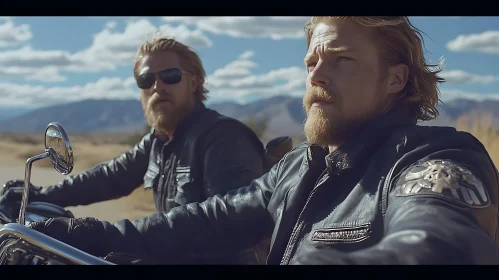 Motorcycle Riders in Leather Jackets