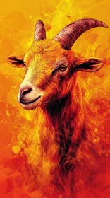 Colorful Goat Art