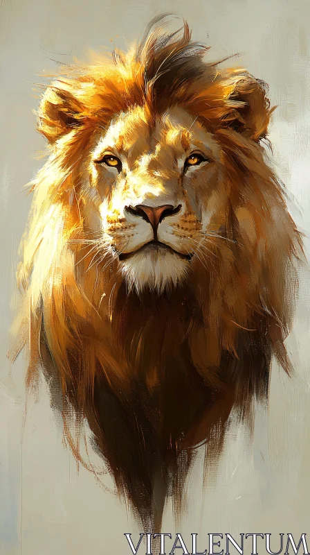 AI ART Golden Lion Art