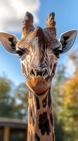 Giraffe Portrait in the Wild