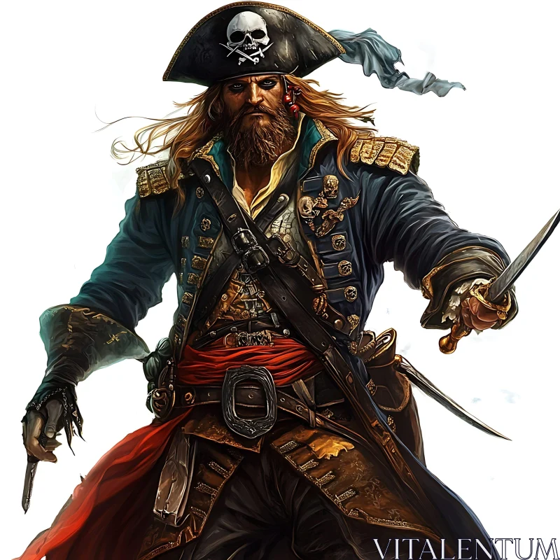 AI ART Fantasy Pirate Warrior Character