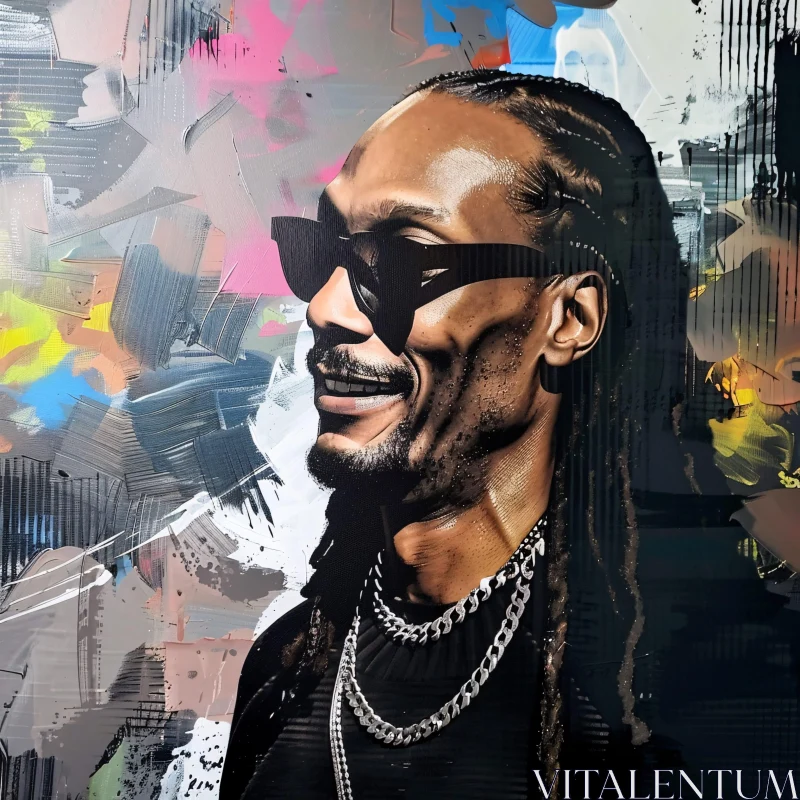 AI ART Colorful Abstract Art of Snoop Dogg