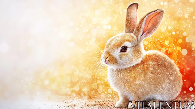 AI ART Warm Toned Rabbit