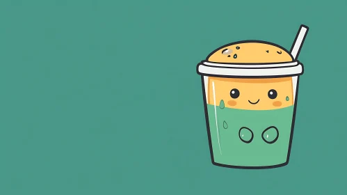 Cute Beverage Character Art