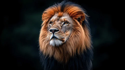 Regal Lion with Intense Gaze