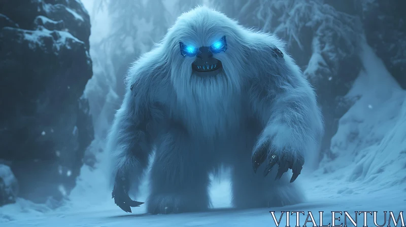 AI ART Abominable Snowman Portrait