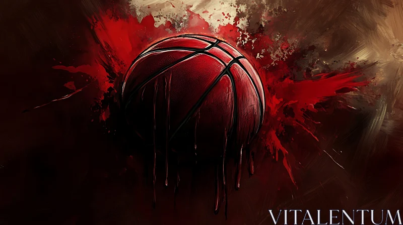 AI ART Abstract Basketball Painting